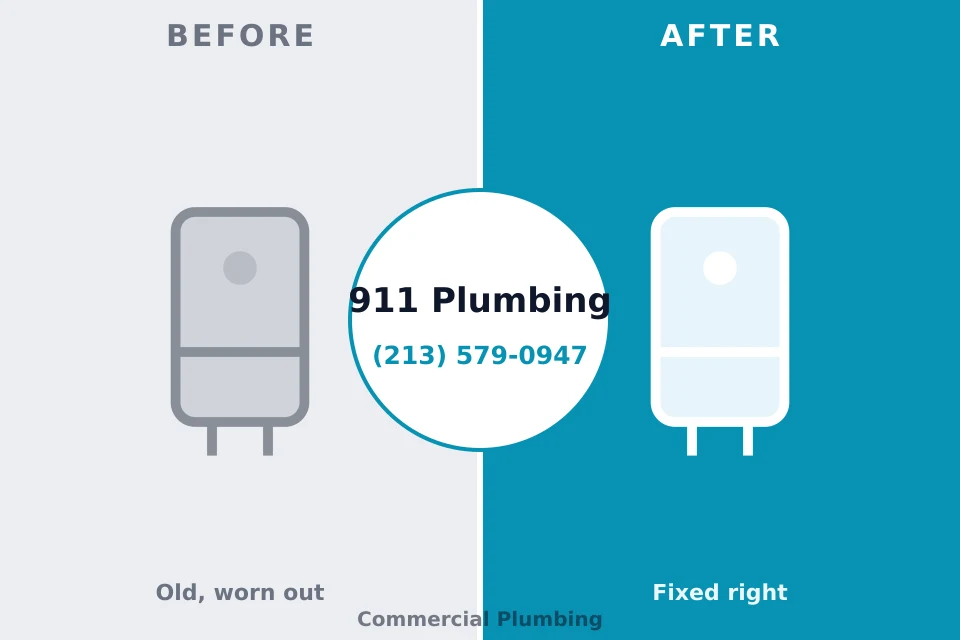 Before and after: plumbing repair Effort, PA